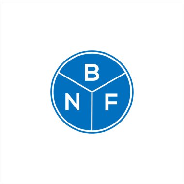 BNF mektup logosu tasarımı. BNF monogram harflerin baş harfleri logo kavramı. Siyah arkaplanda BNF harf tasarımı.