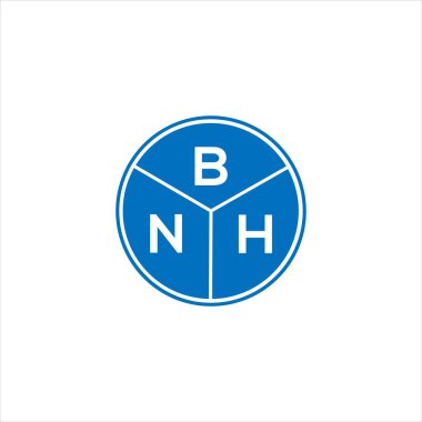 BNH harf logosu tasarımı. BNH monogram harflerin baş harfleri logo kavramı. Siyah arkaplanda BNH harf tasarımı.