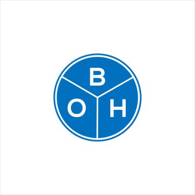 BOH mektup logosu tasarımı. BOH monogram harflerin baş harfleri logo konsepti. Siyah arkaplanda BOH harf tasarımı.