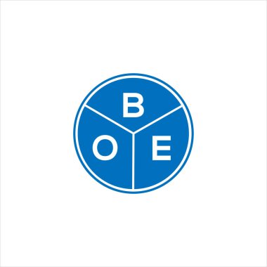 BOE mektup logosu tasarımı. BOE baş harfleri logo konsepti. Siyah arkaplanda BOE harf tasarımı.