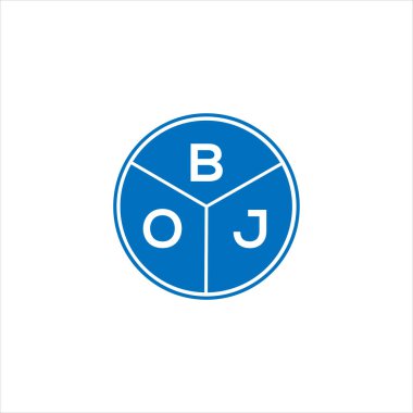 BOJ harf logosu tasarımı. BOJ başharflerinin baş harfleri logo konsepti. Siyah arkaplanda BOJ harf tasarımı.