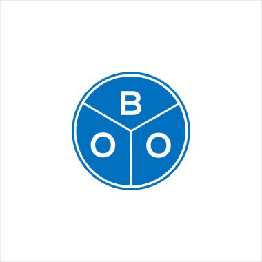 BOO mektup logosu tasarımı. BOO monogram harflerin baş harfleri logo kavramı. Siyah arkaplanda BOO harf tasarımı.