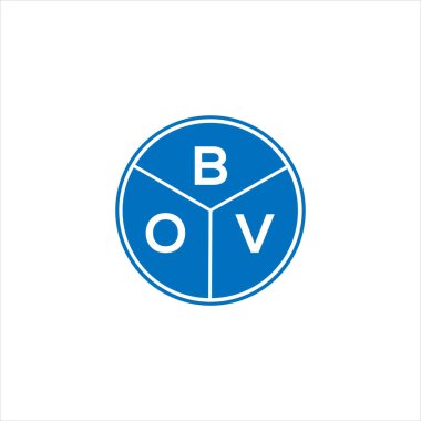 BOV mektup logosu tasarımı. BOV başharflerinin baş harfleri logo konsepti. Siyah arkaplanda BOV harf tasarımı.