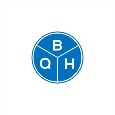 BQH harf logosu tasarımı. BQH monogram harflerin baş harfleri logo kavramı. Siyah arkaplanda BQH harf tasarımı.