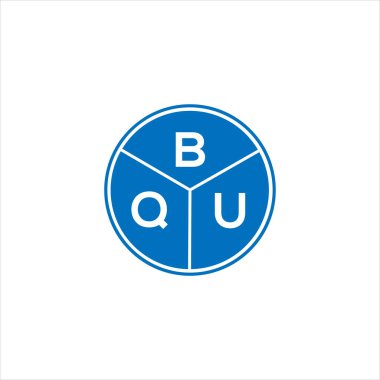 BQU harf logosu tasarımı. BQU monogram harflerin baş harfleri logo kavramı. Siyah arkaplanda BQU harf tasarımı.