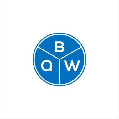 BQW harf logosu tasarımı. BQW başharflerin baş harfleri logo konsepti. Siyah arkaplanda BQW harf tasarımı.