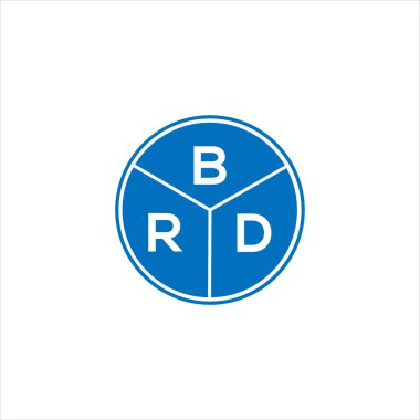 BRD harf logosu tasarımı. BRD başharflerinin baş harfleri logo konsepti. Siyah arkaplanda BRD harf tasarımı.