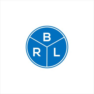 BRL harf logosu tasarımı. BRL başharflerinin baş harfleri logo konsepti. Siyah arkaplanda BRL harf tasarımı.