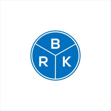 BRK mektup logosu tasarımı. BRK başharflerinin baş harfleri logo konsepti. Siyah arkaplanda BRK harf tasarımı.