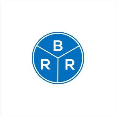 BRR harf logosu tasarımı. BRR başharflerinin baş harfleri logo konsepti. Siyah arkaplanda BRR harf tasarımı.