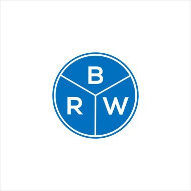 BRW harfli logo tasarımı. BRW monogram harflerin baş harfleri logo kavramı. Siyah arkaplanda BRW harf tasarımı.