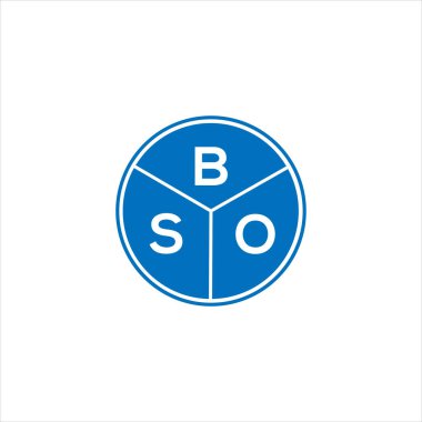 BSO mektup logosu tasarımı. BSO monogram harflerin baş harfleri logo kavramı. Siyah arkaplanda BSO harf tasarımı.