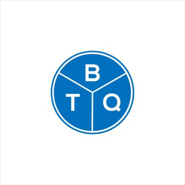 BTQ harf logosu tasarımı. BTQ monogram harflerin baş harfleri logo kavramı. Siyah arkaplanda BTQ harf tasarımı.