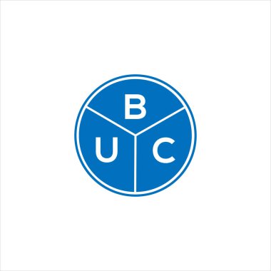 BUC harf logosu tasarımı. BUC monogram harflerin baş harflerinin logosu. Siyah arkaplanda BUC harf tasarımı.