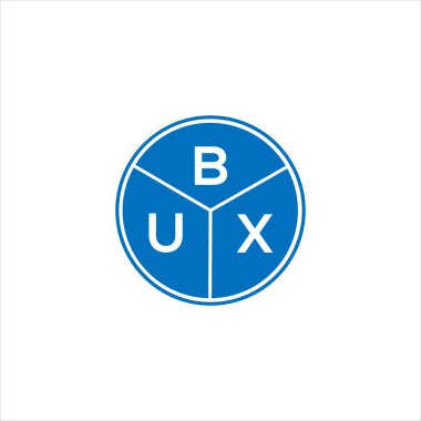 BuX harfli logo tasarımı. BX monogram harflerin baş harfleri logo kavramı. Siyah arkaplanda BUX harf tasarımı.