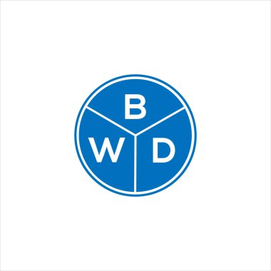 BWD mektup logosu tasarımı. BWD monogram harflerin baş harfleri logo kavramı. Siyah arkaplanda BWD harf tasarımı.