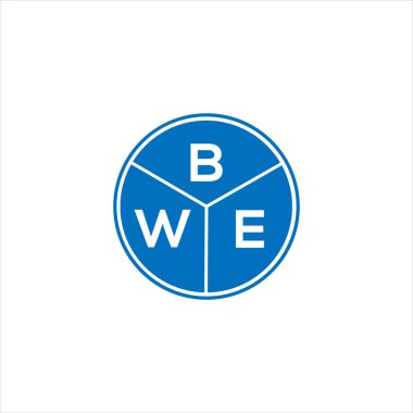 BWE mektup logosu tasarımı. BWE baş harfleri logo konsepti. Siyah arkaplanda BWE harf tasarımı.
