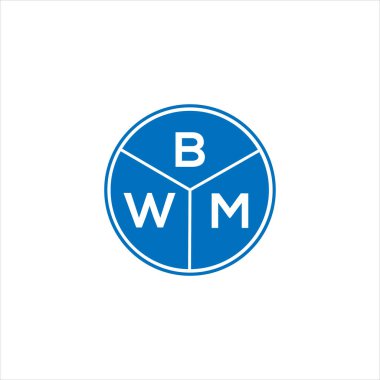BWM mektup logosu tasarımı. BWM monogram harflerin baş harfleri logo kavramı. Siyah arkaplanda BWM harf tasarımı.