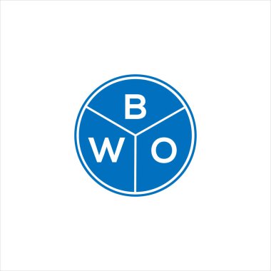 BWO harf logosu tasarımı. BWO monogram harflerin baş harfleri logo kavramı. Siyah arkaplanda BWO harf tasarımı.