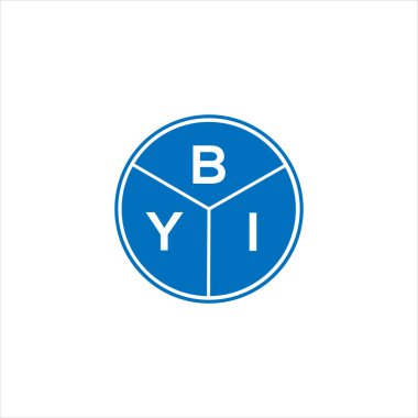 BYI harf logosu tasarımı. BYI monogram harflerin baş harfleri logo kavramı. Siyah arkaplanda BYI harf tasarımı.