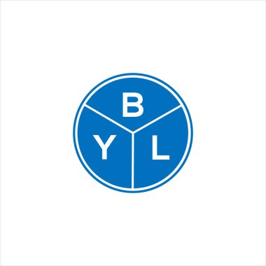 BYL mektup logosu tasarımı. BYL başharflerinin baş harfleri logo konsepti. Siyah arkaplanda BYL harf tasarımı.