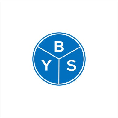 BYS harfi logo tasarımı. BYS başharflerinin baş harfleri logo konsepti. Siyah arkaplanda BYS harf tasarımı.