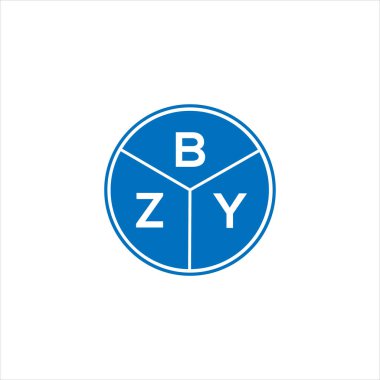 BZY harf logosu tasarımı. BZY monogram harflerin baş harfleri logo konsepti. Siyah arkaplanda BZY harf tasarımı.