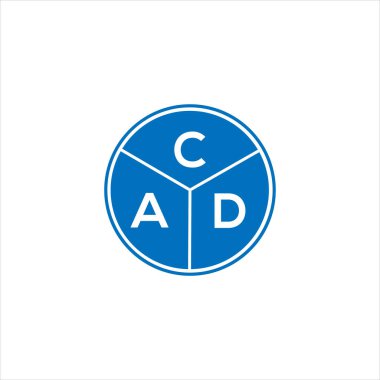 CAD harf logosu tasarımı. CAD baş harflerinin baş harfleri logo konsepti. Siyah arkaplanda CAD harf tasarımı.