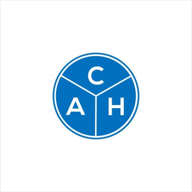 CAH harf logosu tasarımı. CAH monogram harflerin baş harfleri logo kavramı. Siyah arkaplanda CAH harf tasarımı.