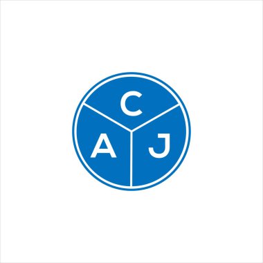 CAJ harf logosu tasarımı. CAJ baş harfleri logo konsepti. Siyah arkaplanda CAJ harf tasarımı.