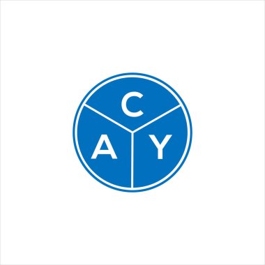 CAY harf logosu tasarımı. CAY monogram harflerin baş harfleri logo kavramı. Siyah arkaplanda CAY harf tasarımı.
