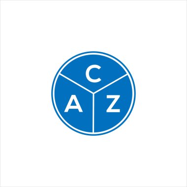 CAZ harf logosu tasarımı. CAZ başharflerinin baş harfleri logo konsepti. Siyah arkaplanda CAZ harf tasarımı.