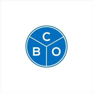 CBO harf logosu tasarımı. CBO monogram harflerin baş harfleri logo kavramı. Siyah arkaplanda CBO harf tasarımı.