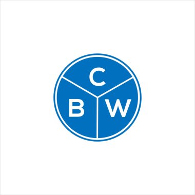 CBW harf logosu tasarımı. CBW monogram harflerin baş harfleri logo kavramı. Siyah arkaplanda CBW harf tasarımı.