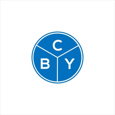 CBY mektup logosu tasarımı. CBY başharflerinin baş harfleri logo konsepti. Siyah arkaplanda CBY harf tasarımı.