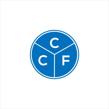 CCF mektup logosu tasarımı. CCF başharflerinin baş harfleri logo konsepti. Siyah arkaplanda CCF harf tasarımı.