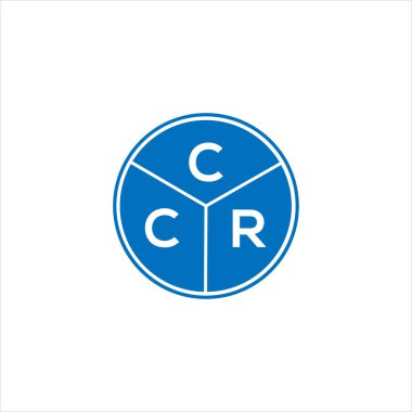 CCR mektup logosu tasarımı. CCR başharflerin baş harfleri logo konsepti. Beyaz arkaplanda CCR harf tasarımı.