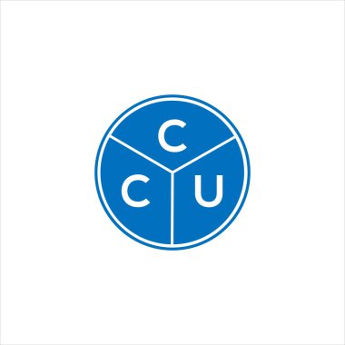 CCU mektup logosu tasarımı. CCU monogram harflerin baş harflerinin logosu. Beyaz arkaplanda CCU harf tasarımı.