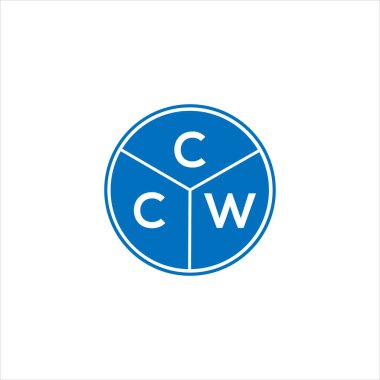 CCW mektup logosu tasarımı. CCW monogram harflerin baş harfleri logo kavramı. Beyaz arkaplanda CCW harf tasarımı.