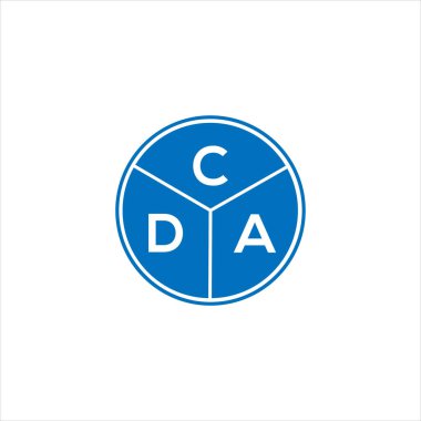CDA mektup logosu tasarımı. CDA monogram harflerin baş harfleri logo kavramı. Beyaz arkaplanda CDA harf tasarımı.