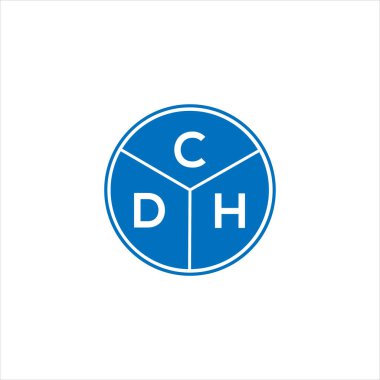 CDH harf logosu tasarımı. CDH monogram harflerin baş harfleri logo kavramı. Beyaz arkaplanda CDH harf tasarımı.