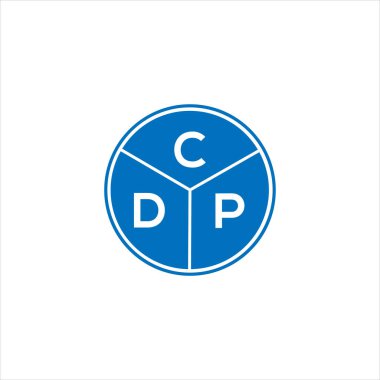 CDP harf logosu tasarımı. CDP monogram harflerin baş harfleri logo kavramı. Beyaz arkaplanda CDP harf tasarımı.