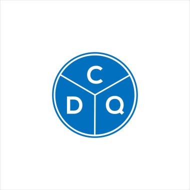 CDQ harfi logo tasarımı. CDQ monogram harflerin baş harfleri logo kavramı. CDQ harf tasarımı beyaz arkaplan.