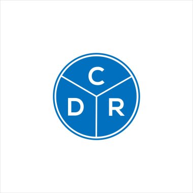 CDR harf logo tasarımı. CDR başharflerinin baş harfleri logo konsepti. CDR harf tasarımı beyaz arkaplan.