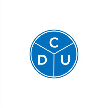 CDU mektup logosu tasarımı. CDU monogram harflerin baş harflerinin logosu. CDU harf tasarımı beyaz arkaplan.