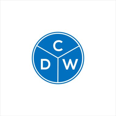 CDW harf logosu tasarımı. CDW monogram harflerin baş harfleri logo kavramı. Beyaz arkaplanda CDW harf tasarımı.