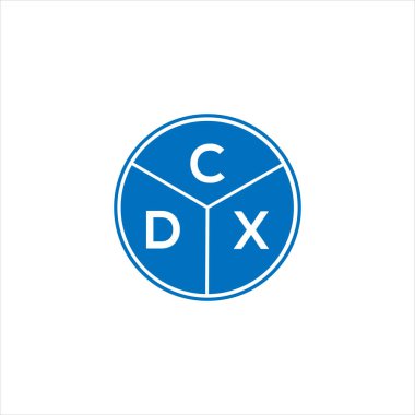 CDX harfli logo tasarımı. CDX monogram harflerin baş harfleri logo kavramı. Beyaz arkaplanda CDX harf tasarımı.