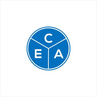 CEA mektup logosu tasarımı. CEA baş harfleri logo konsepti. Beyaz arkaplanda CEA harf tasarımı.
