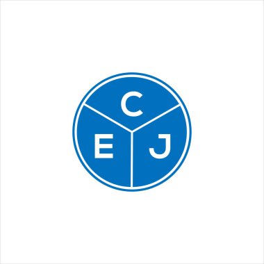 CEJ harf logosu tasarımı. CEJ başharflerin baş harfleri logo konsepti. Beyaz arkaplanda CEJ harf tasarımı.