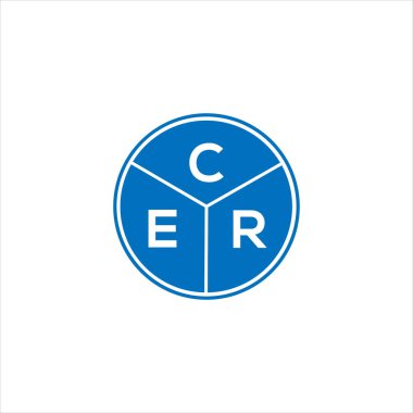 CER mektup logosu tasarımı. CER baş harflerinin baş harfleri logo konsepti. Beyaz arkaplanda CER harf tasarımı.